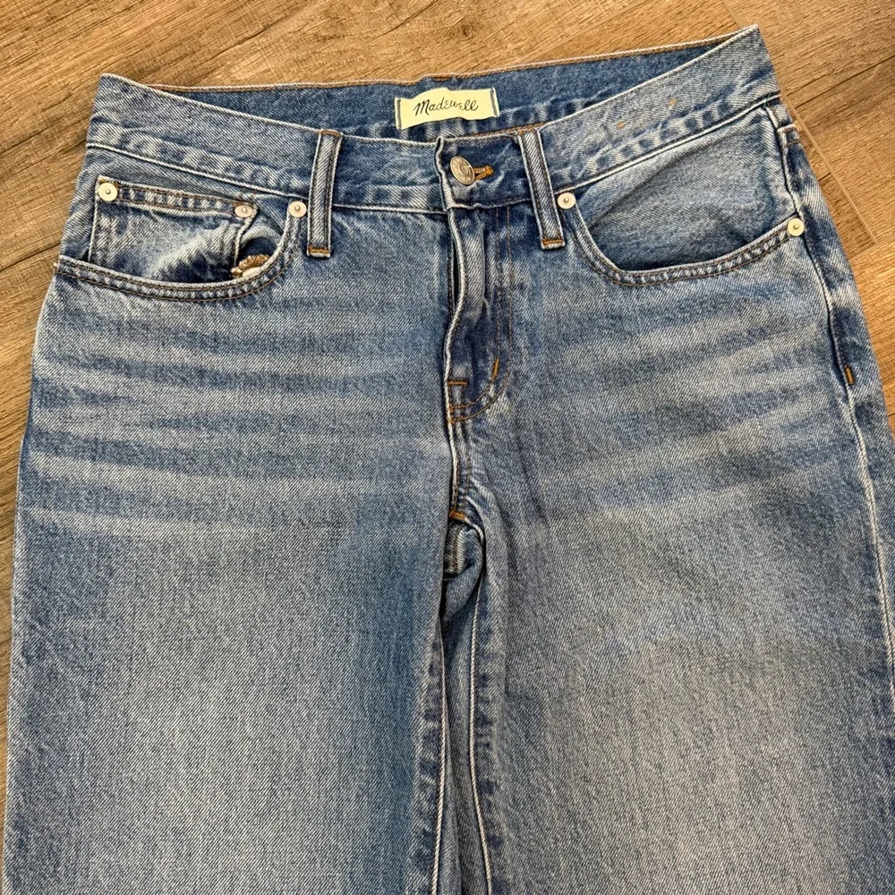 Madewell Low Rise Baggy Straight Jeans Womens 25 Vintage Wash Classic Denim Blue - Picture 2 of 11